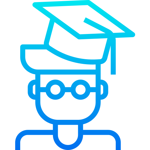 Graduate srip Gradient icon