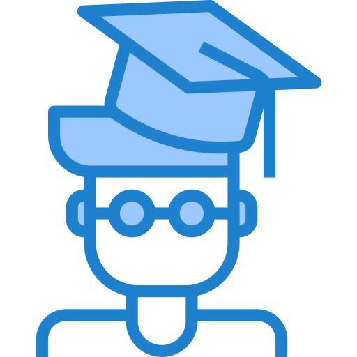 Graduate srip Blue icon