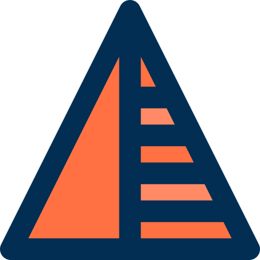 piramide bqlqn Lineal Color icoon