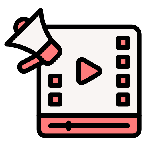 vídeo marketing Generic color lineal-color icono