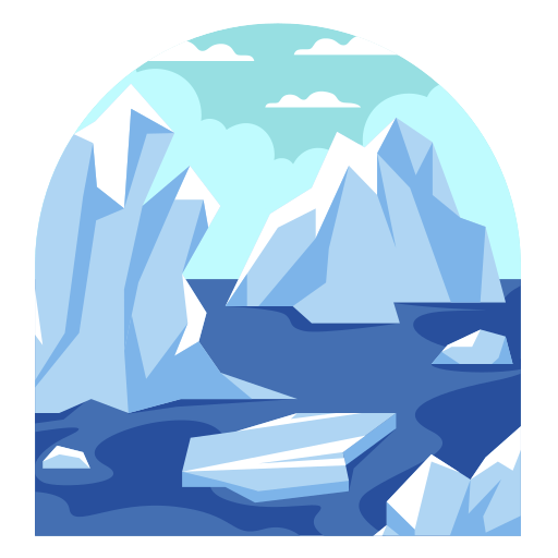 gletsjer Generic Sticker Color Fill icoon