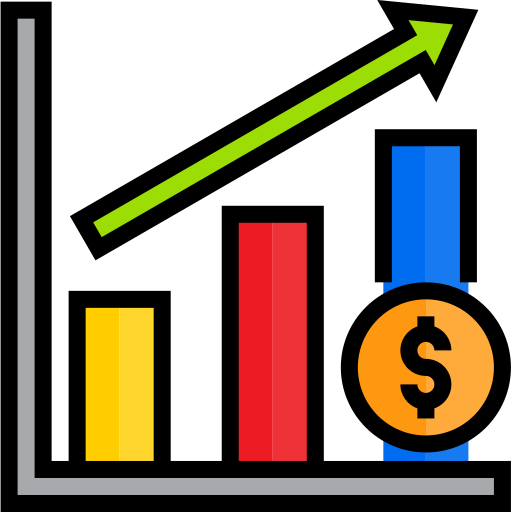 gráfico de barras srip Lineal Color icono