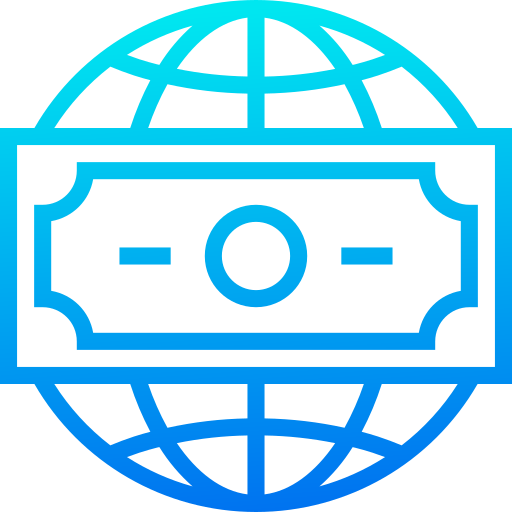 Globe srip Gradient icon
