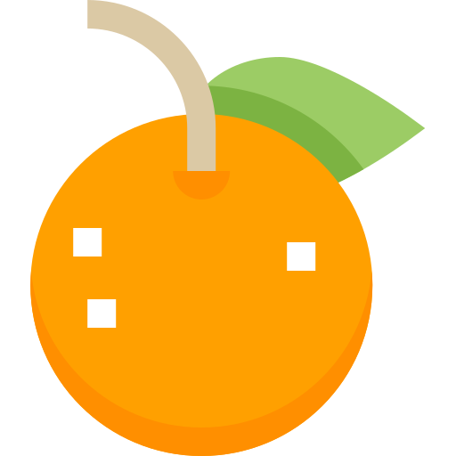Naranja Pixelmeetup Flat icono