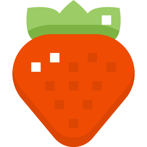 Strawberry Pixelmeetup Flat icon