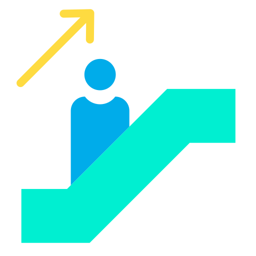 rolltreppe Kiranshastry Flat icon