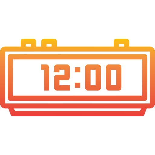 Digital clock itim2101 Gradient icon