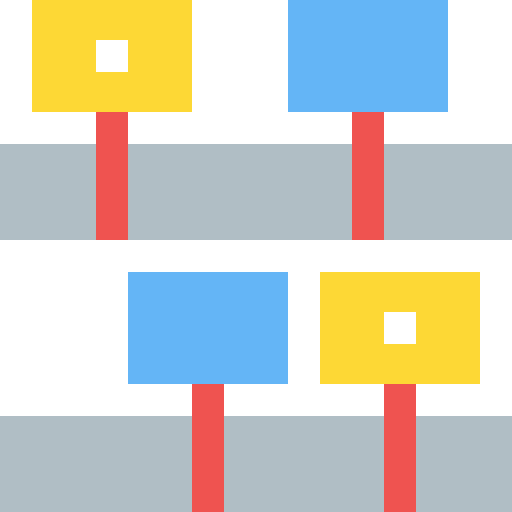 Línea del tiempo Pixelmeetup Flat icono