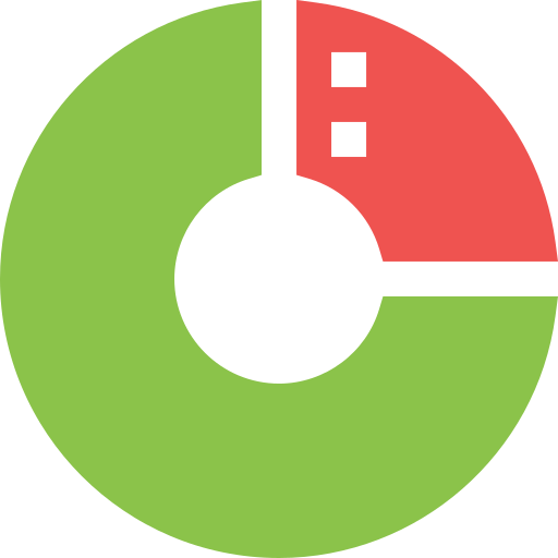 Gráfico circular Pixelmeetup Flat icono