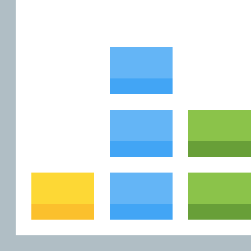 grafico a barre Pixelmeetup Flat icona