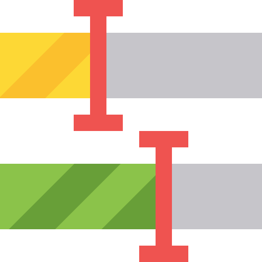 Gráfico de barras Pixelmeetup Flat icono