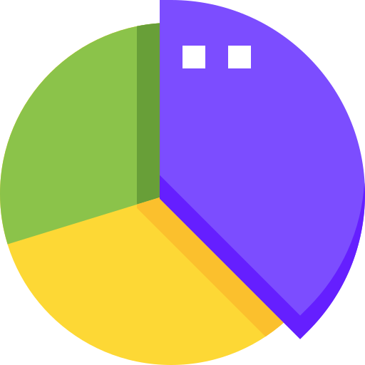 파이 차트 Pixelmeetup Flat icon