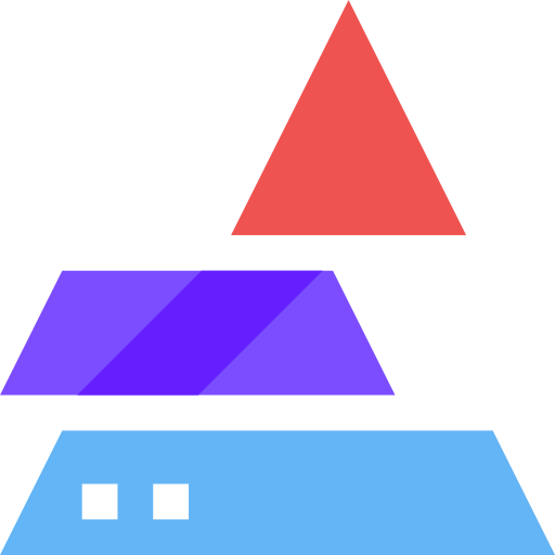 ピラミッドチャート Pixelmeetup Flat icon