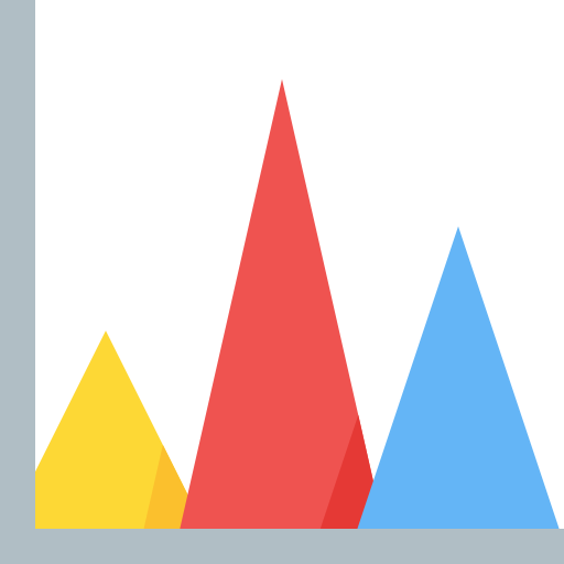 Carta de la pirámide Pixelmeetup Flat icono