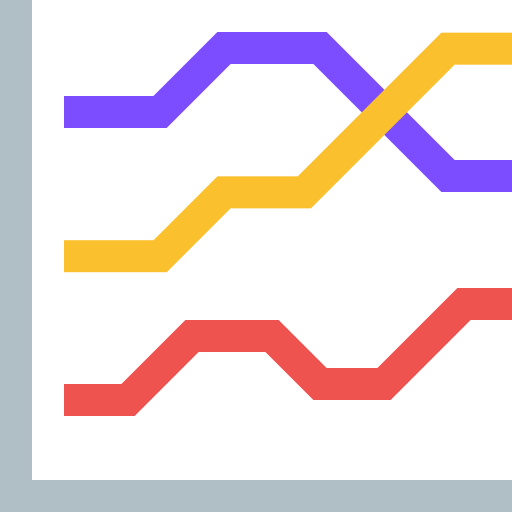 wykres liniowy Pixelmeetup Flat ikona