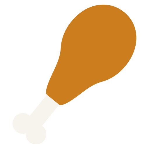 muslo de pollo Generic color fill icono