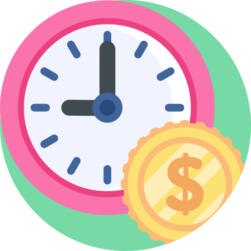 tijd is geld Detailed Flat Circular Flat icoon