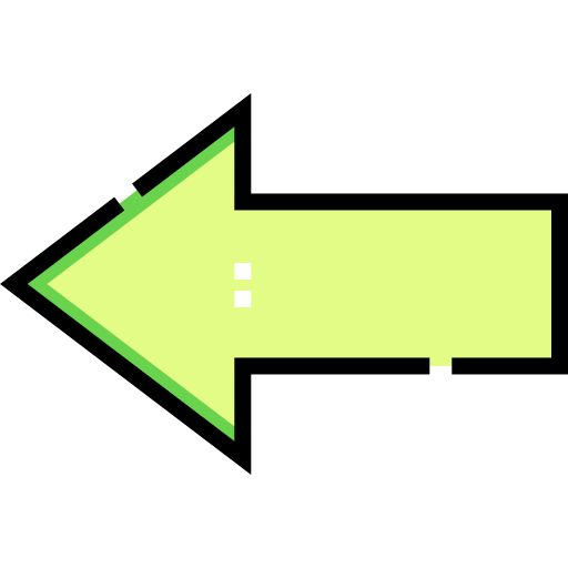 strzałka w lewo Detailed Straight Lineal color ikona