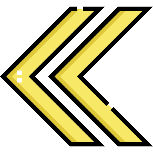 Двойной шеврон Detailed Straight Lineal color иконка