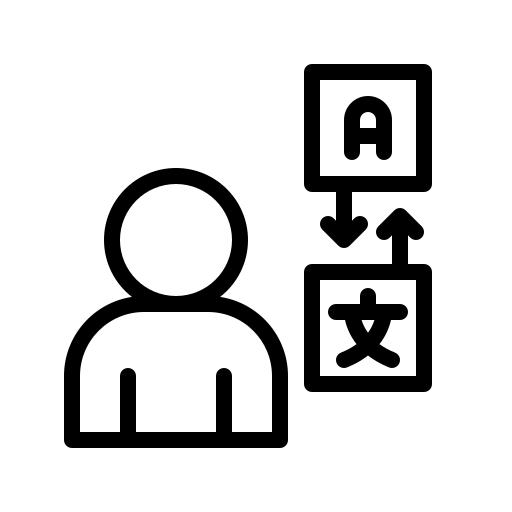 Translator Generic black outline icon