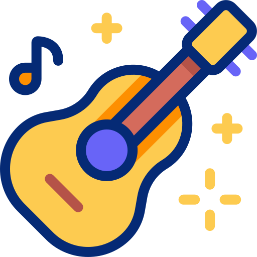 gitara Basic Accent Lineal Color ikona