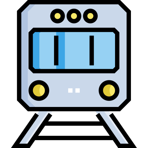 기차 Detailed Straight Lineal color icon