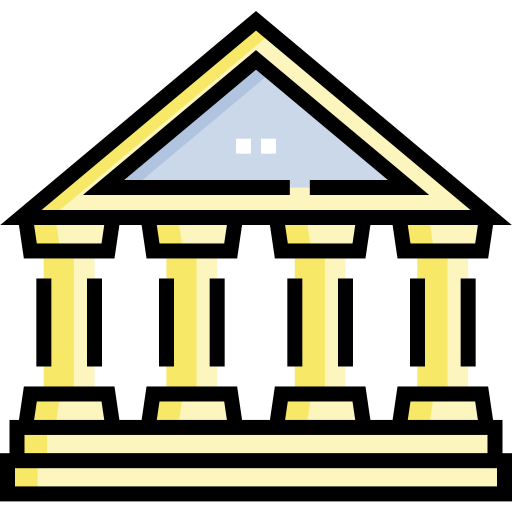 市役所 Detailed Straight Lineal color icon