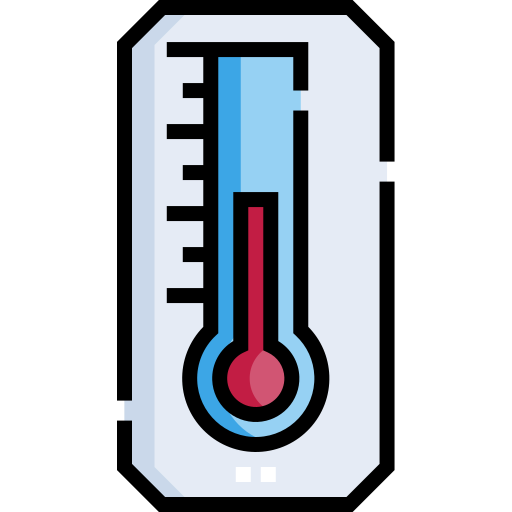 温度 Detailed Straight Lineal color icon