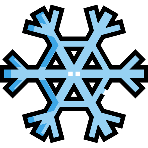 copo de nieve Detailed Straight Lineal color icono