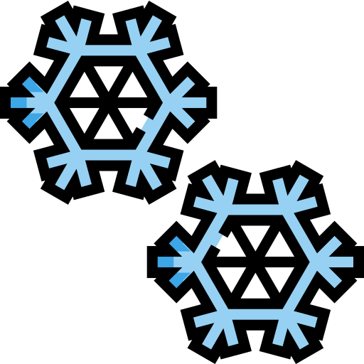 sneeuwvlokken Detailed Straight Lineal color icoon