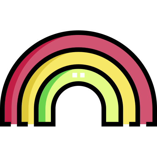 regenboog Detailed Straight Lineal color icoon