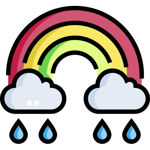 Rainbow Detailed Straight Lineal color icon
