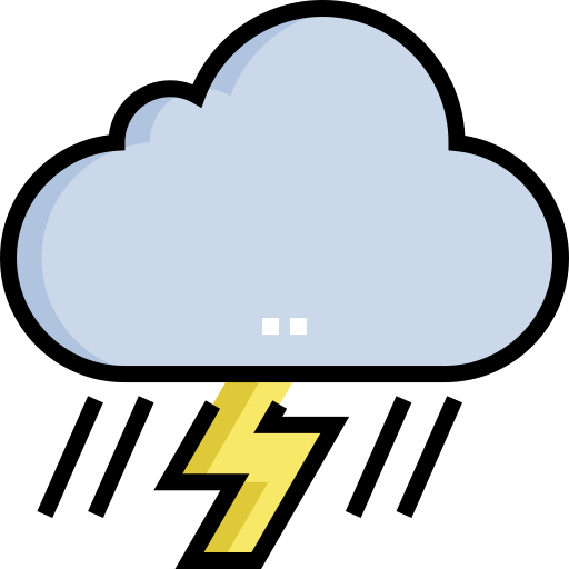 gewitter Detailed Straight Lineal color icon