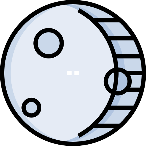 Moon phase Detailed Straight Lineal color icon