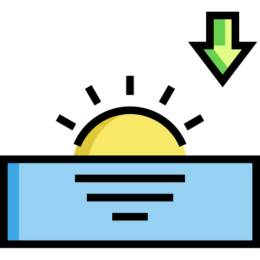 sonnenuntergang Detailed Straight Lineal color icon