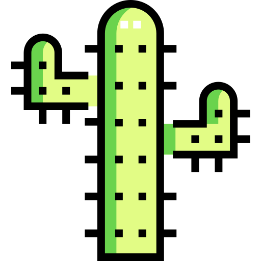 cactus Detailed Straight Lineal color icono