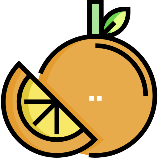 pomarańczowy Detailed Straight Lineal color ikona