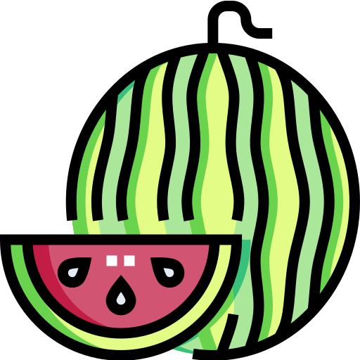 wassermelone Detailed Straight Lineal color icon
