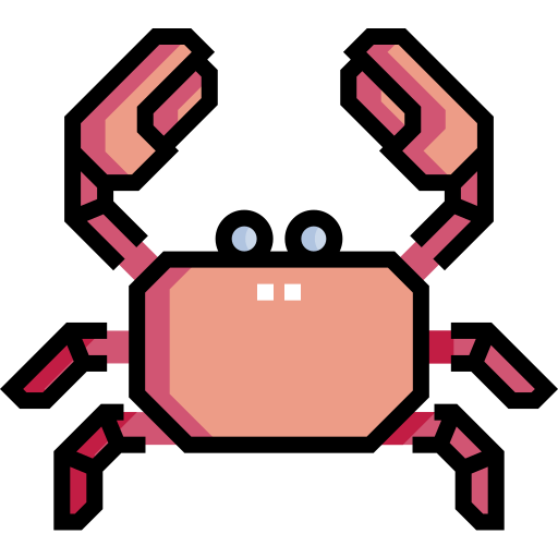 Crab Detailed Straight Lineal color icon