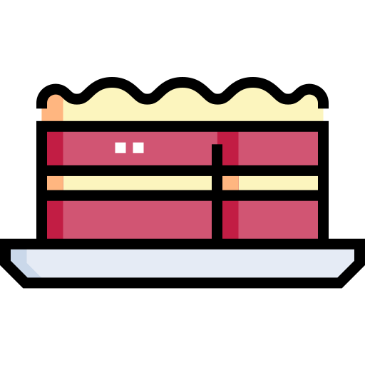 ciasto Detailed Straight Lineal color ikona