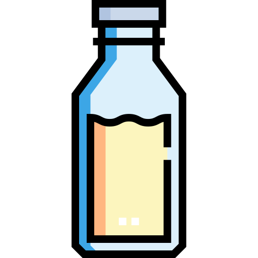 bottiglia di latte Detailed Straight Lineal color icona