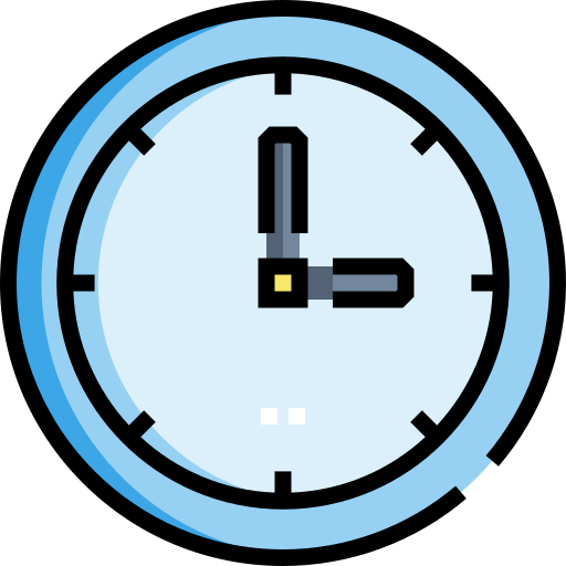 Clock Detailed Straight Lineal color icon