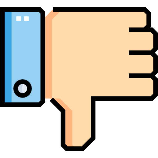 Thumbs down Detailed Straight Lineal color icon