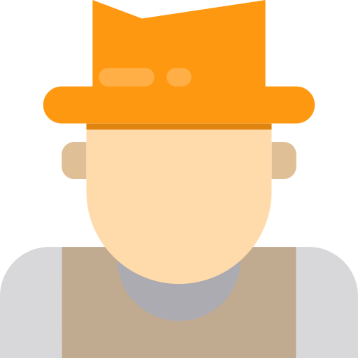 farmer Payungkead Flat icon