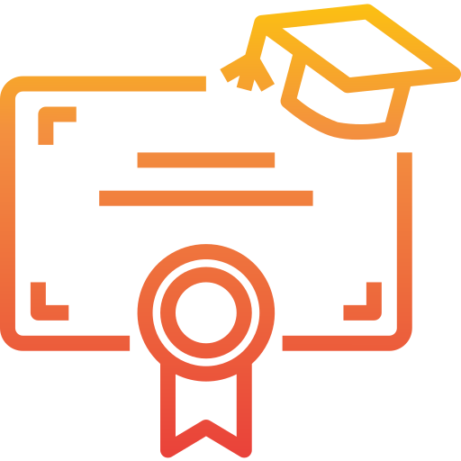 certificaat itim2101 Gradient icoon