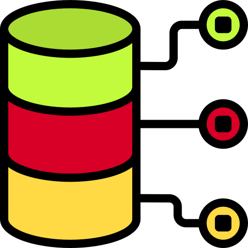stockage de données Payungkead Lineal Color Icône