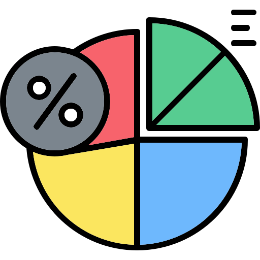 odsetek Generic color lineal-color ikona