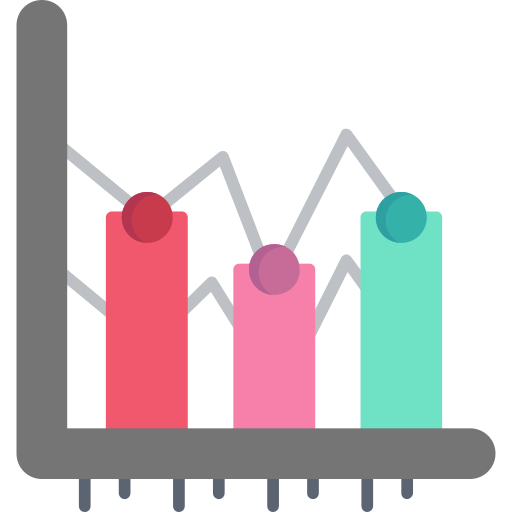 gráfico de barras Generic color fill icono