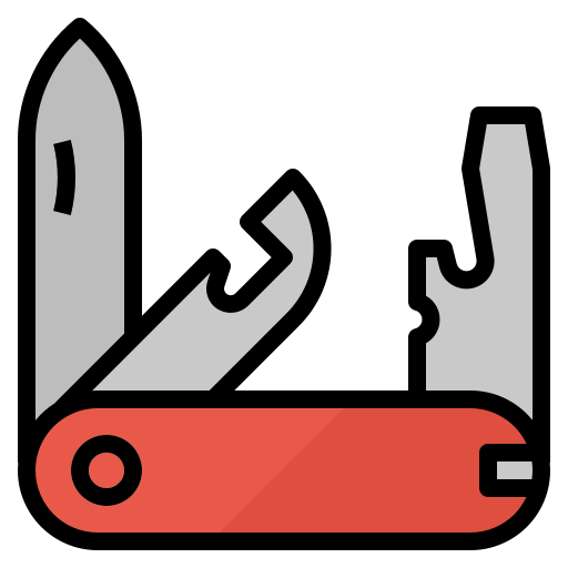 cuchillo suizo Aphiradee (monkik) Lineal Color icono