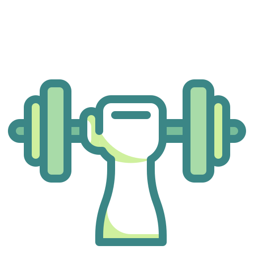 Dumbell Wanicon Two Tone icon